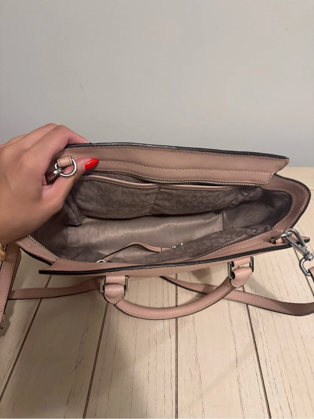 Michael Kors Blush Pink Saffiano Leather Satchel